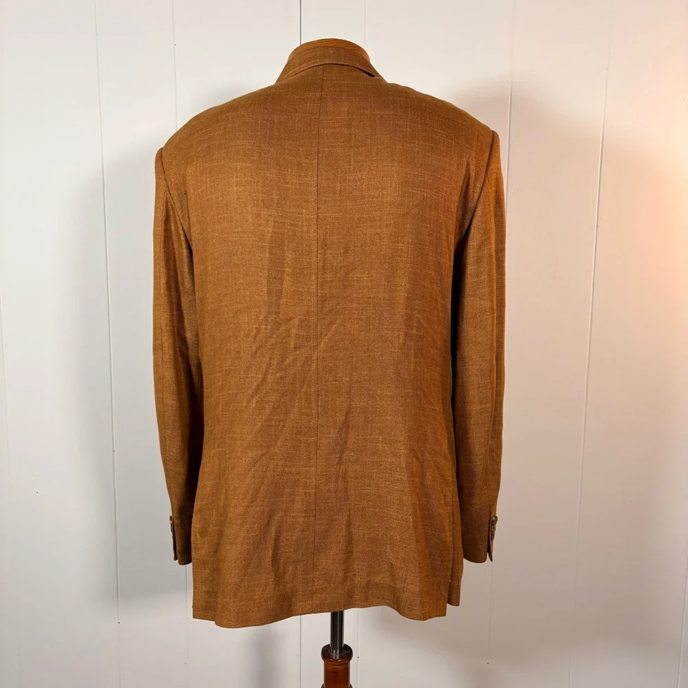 100%‎ Bamboo Blazer Men’s 42R Ibiza Brown Jacket Business Casual Preppy Vacation